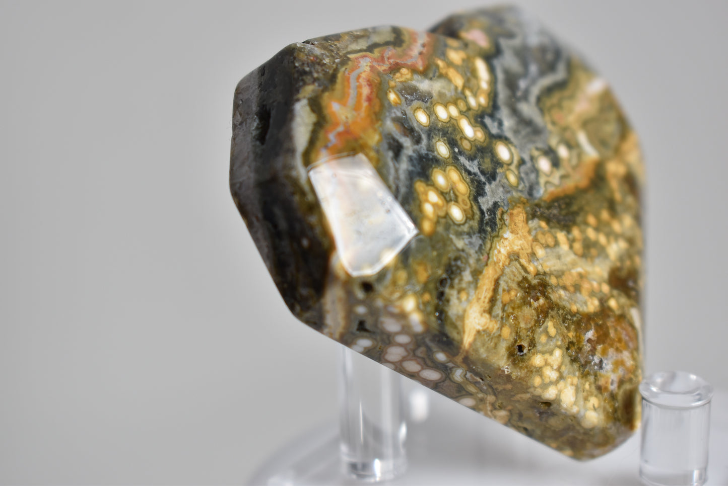 Orbicular Ocean Jasper Heart #3