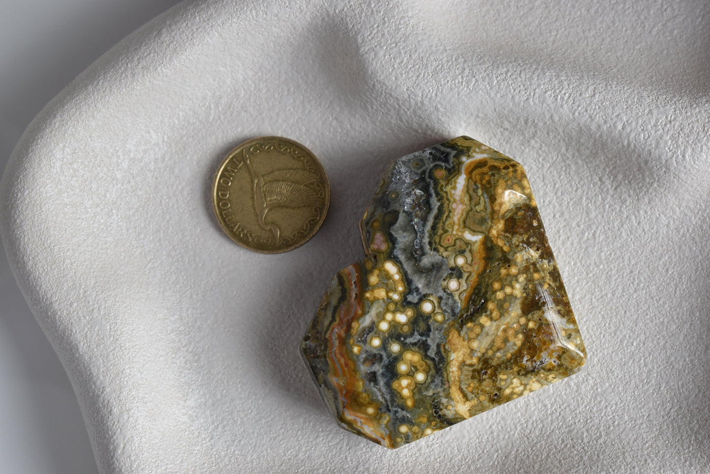 Orbicular Ocean Jasper Heart #3