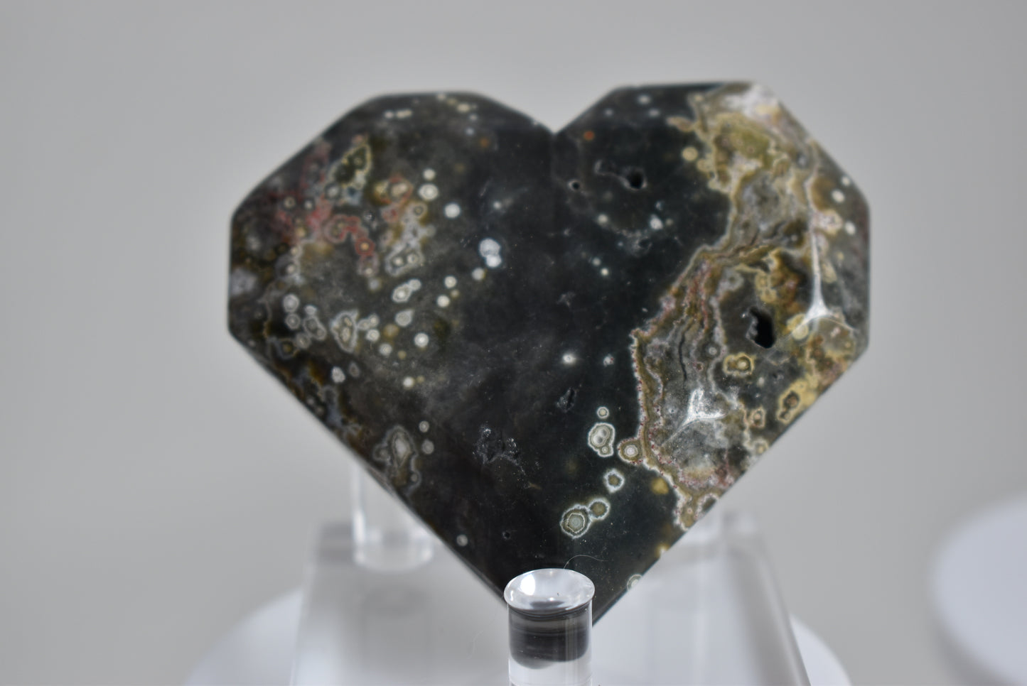 Orbicular Ocean Jasper Heart #1