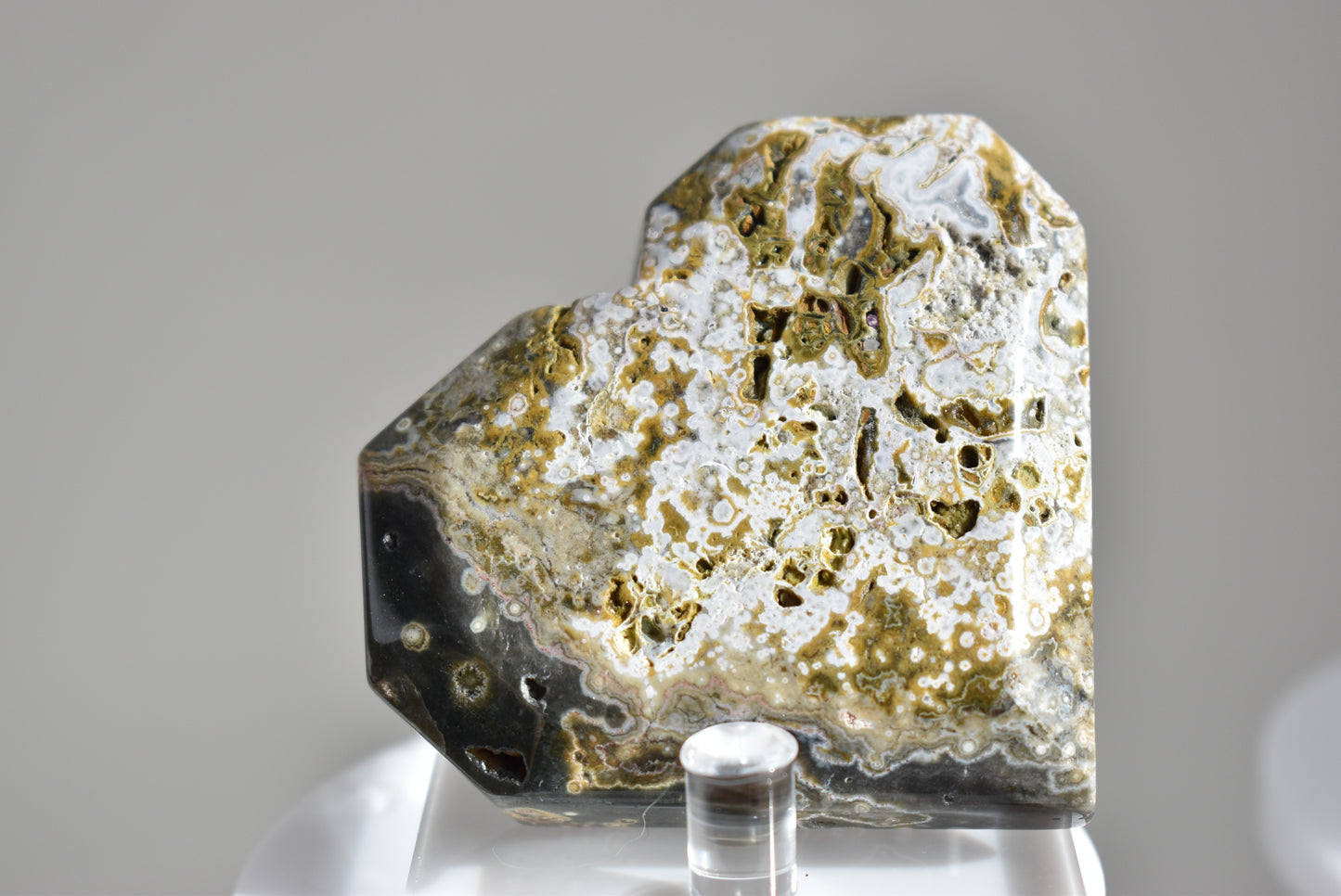 Orbicular Ocean Jasper Heart #1