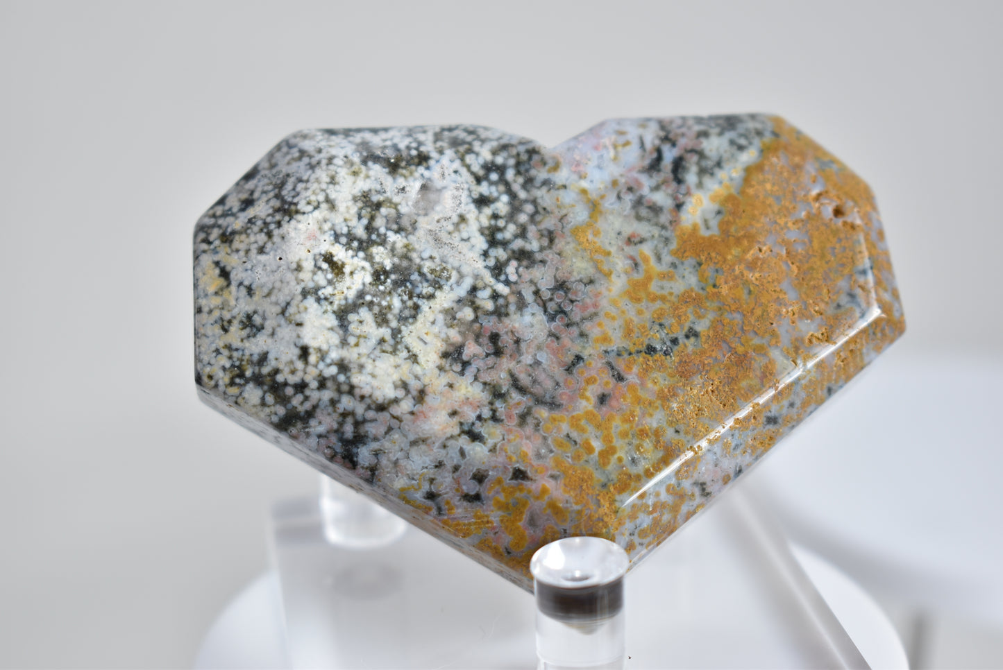 Orbicular Ocean Jasper Heart #2