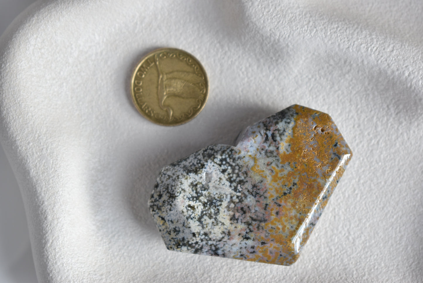 Orbicular Ocean Jasper Heart #2