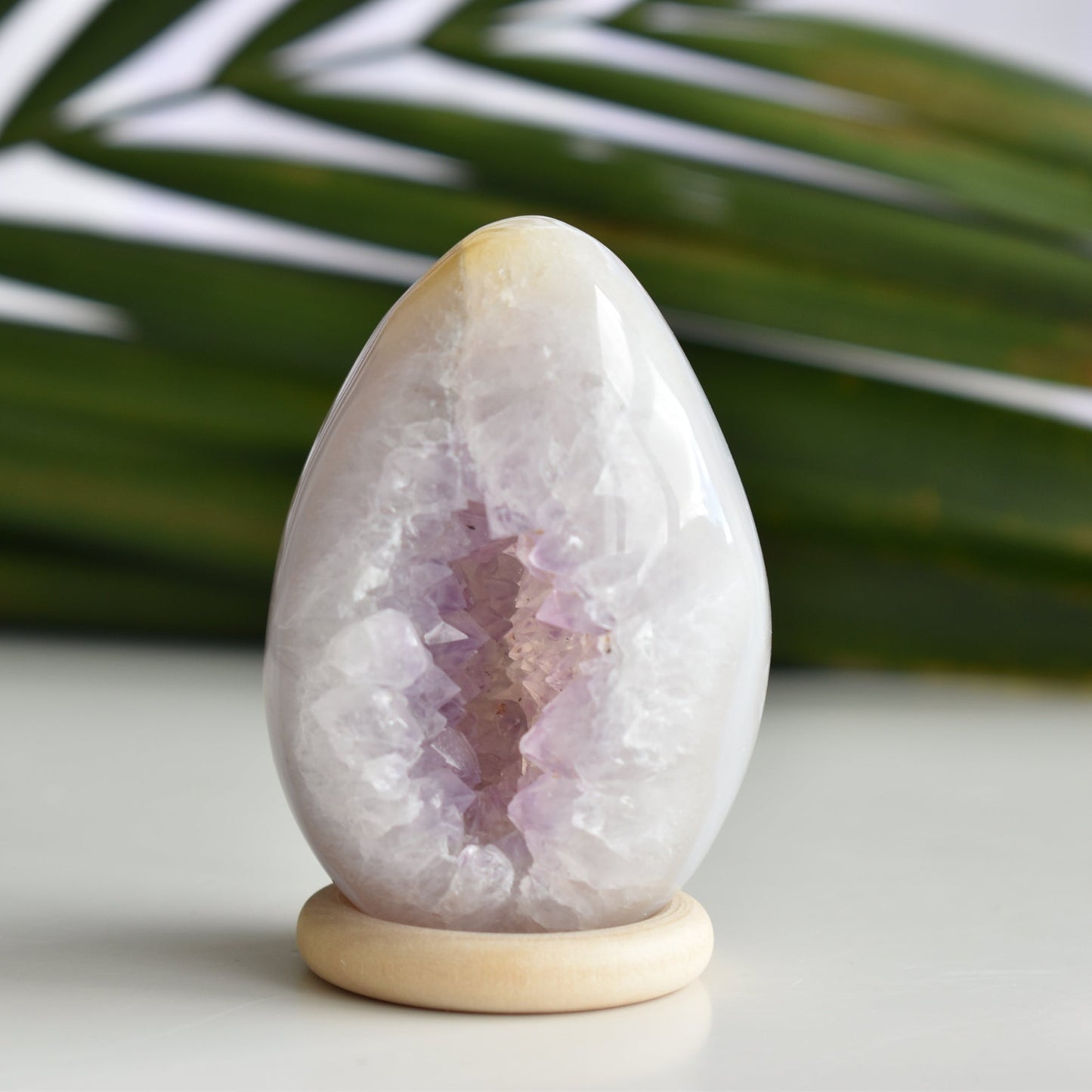 Druzy Amethyst Agate egg 6.8cm