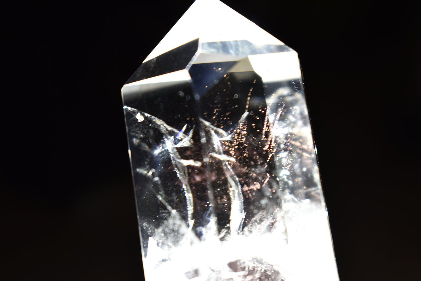 (Extremely Rare) Red Angel Feather Phantom Clear Quartz Point #2 (video)