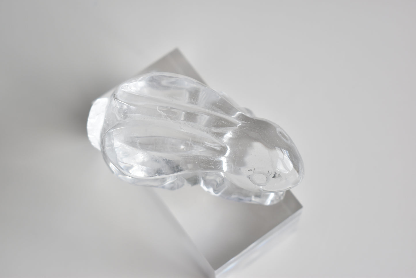 Handcarved High Grade Clear Quartz Rabbit