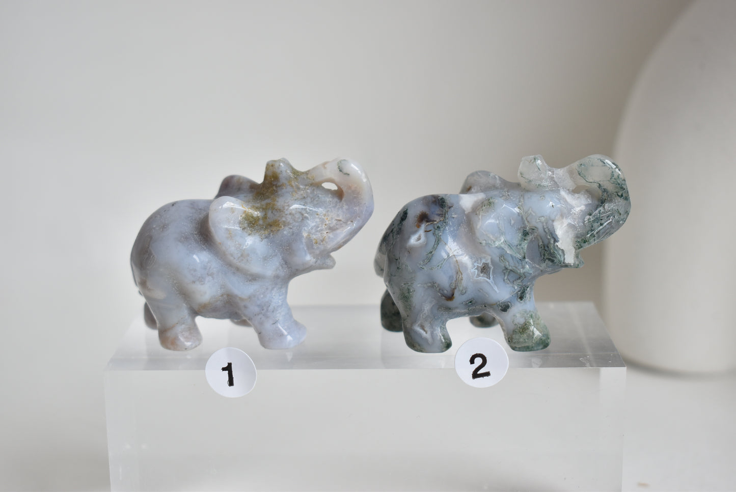 Moss Agate Elephant