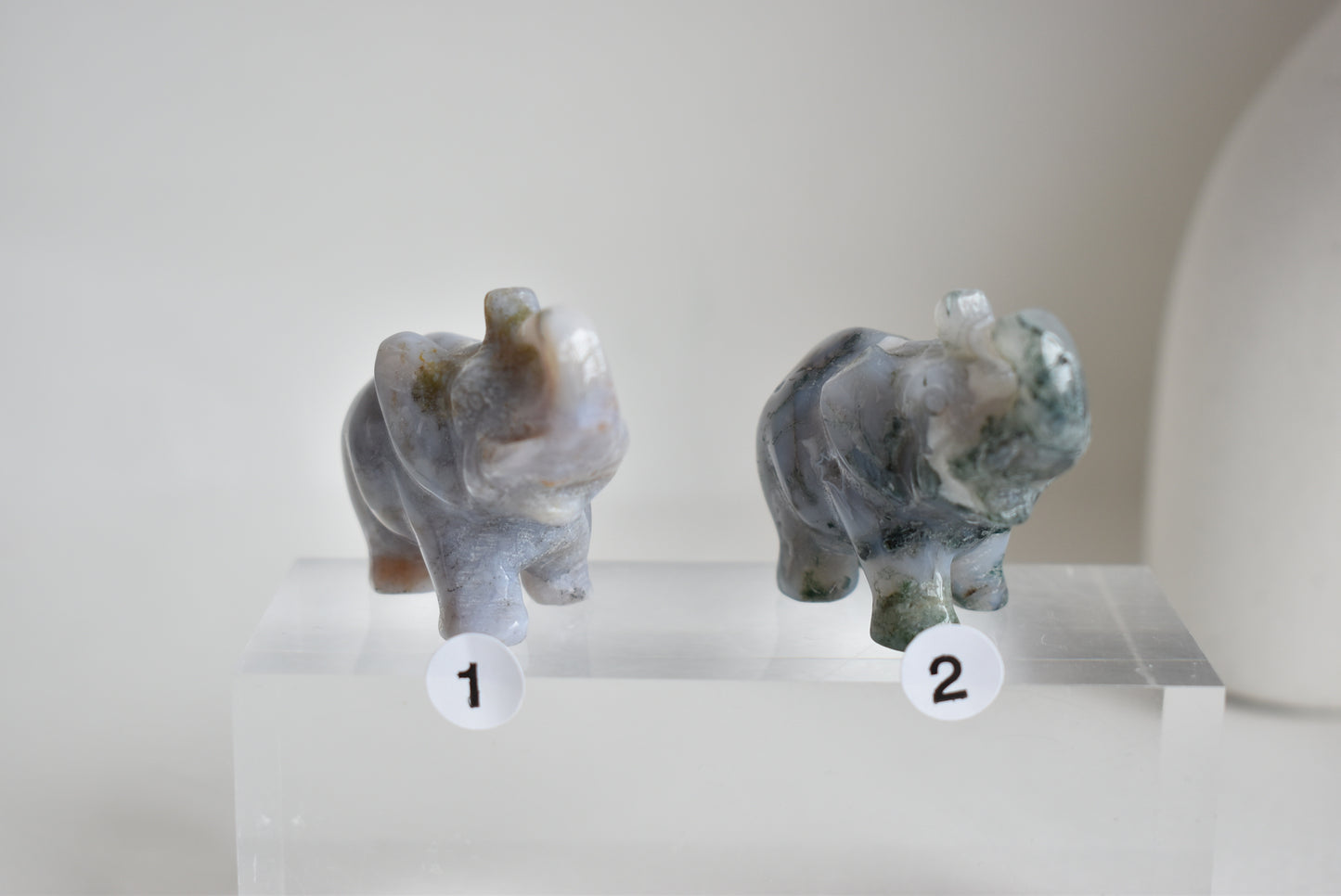 Moss Agate Elephant