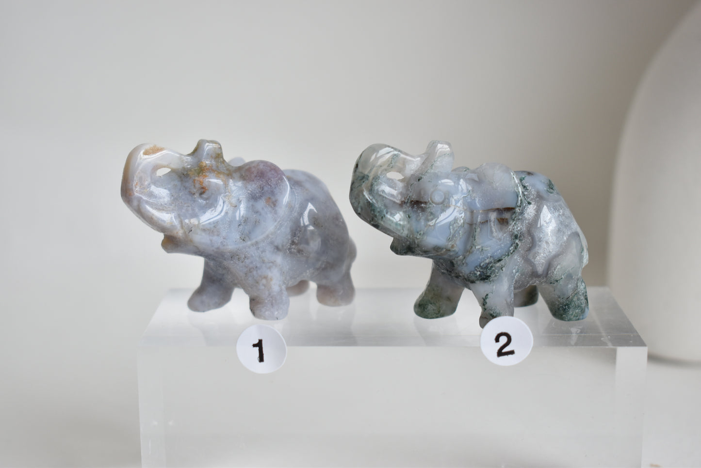 Moss Agate Elephant