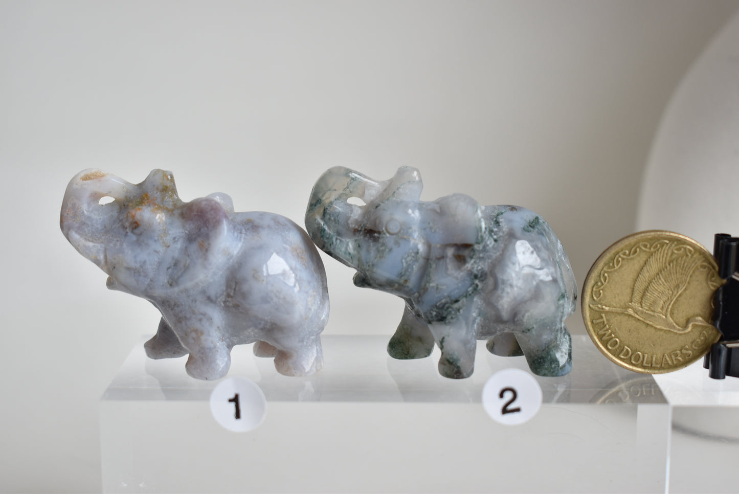 Moss Agate Elephant