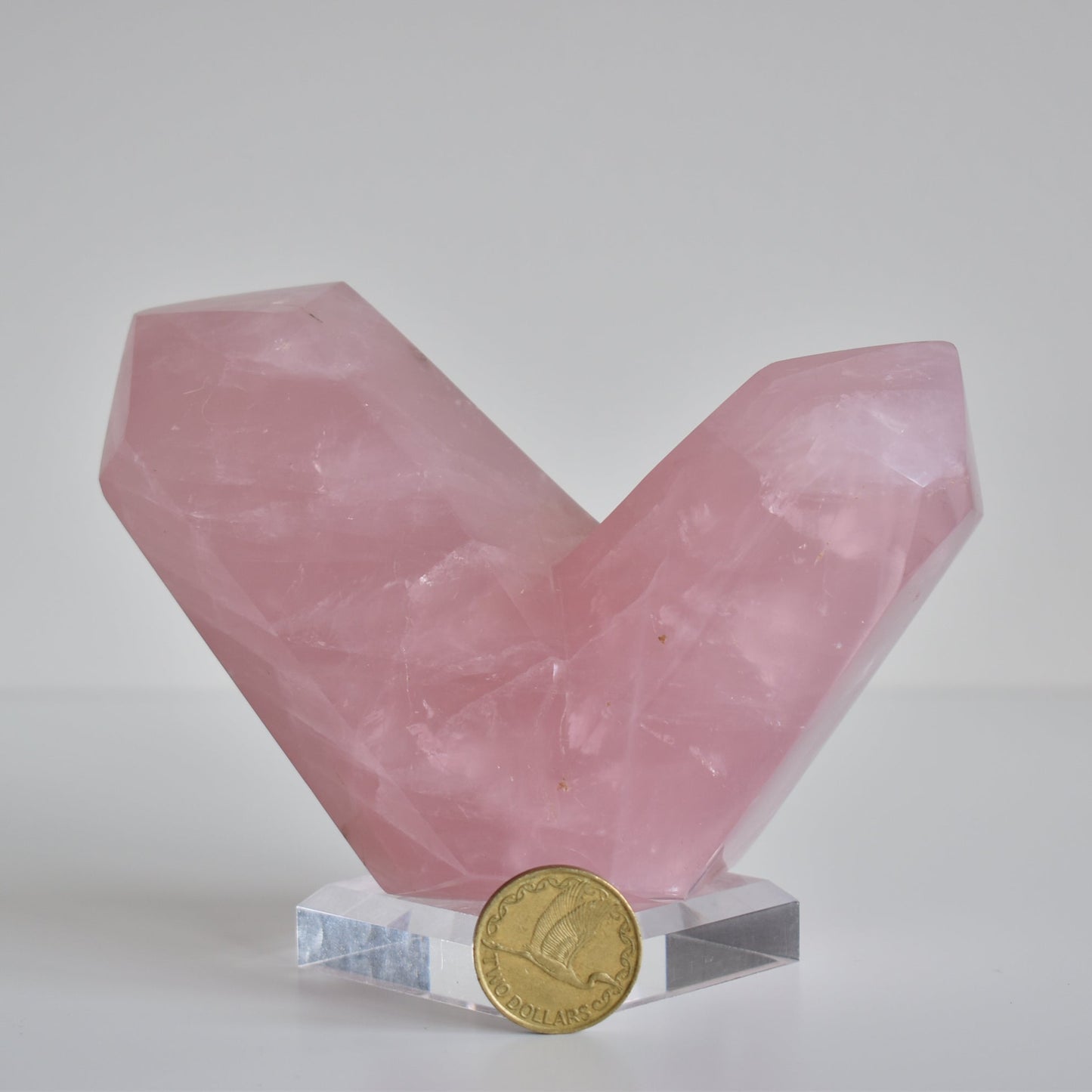 Dendritic Rose Quartz Twin Tower 1108g