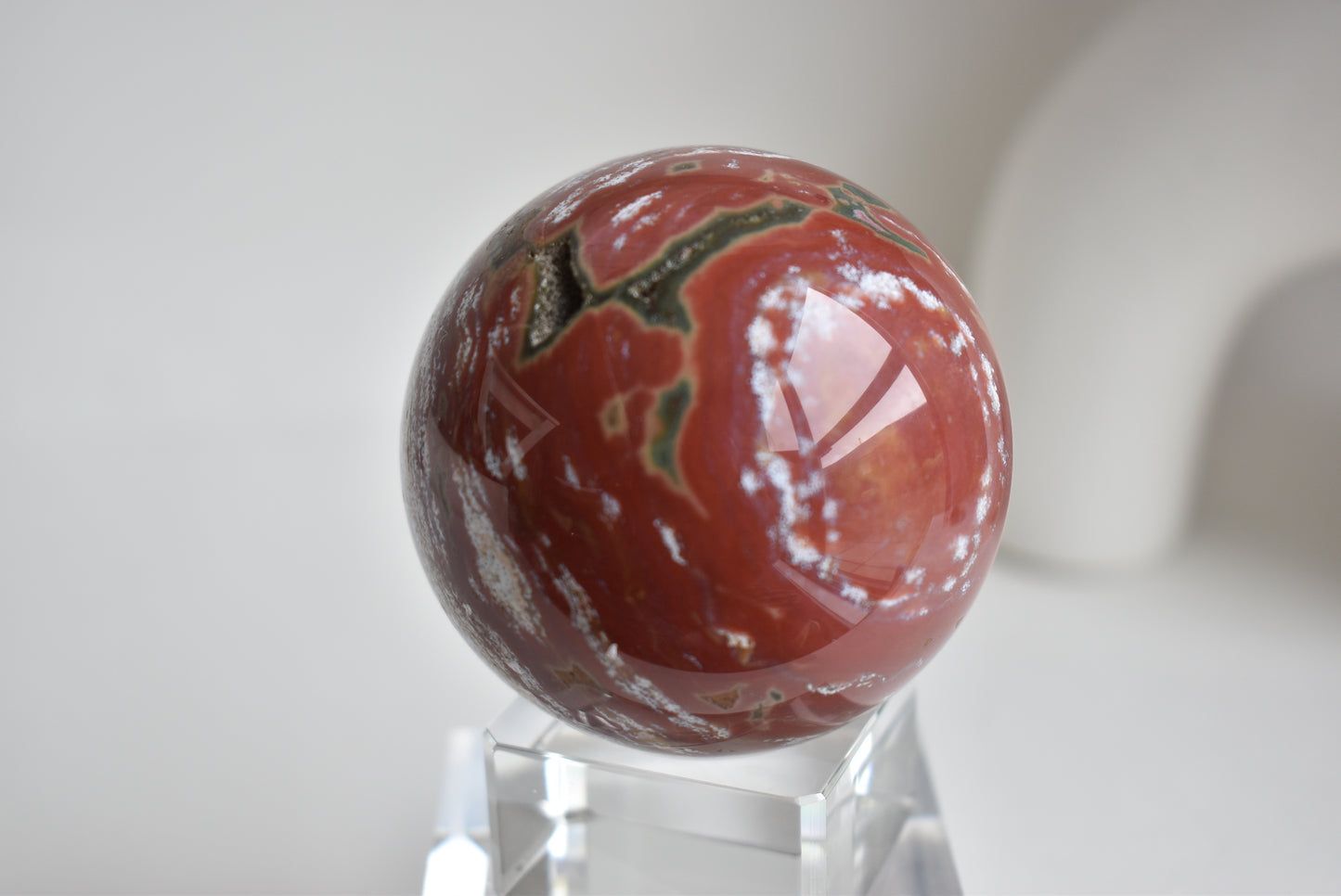 Red Ocean Jasper Sphere 65mm