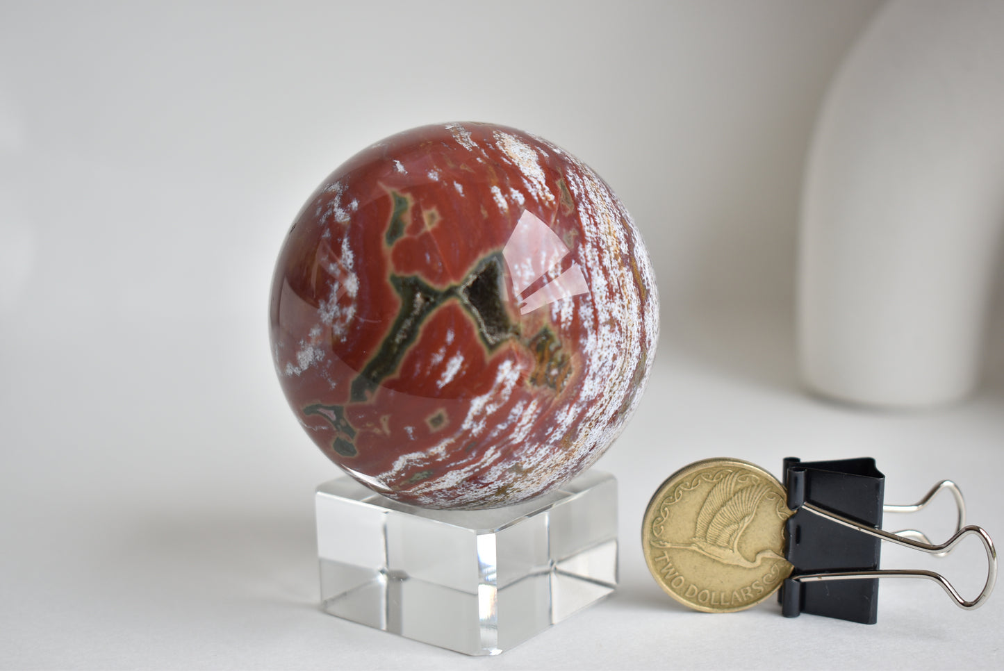 Red Ocean Jasper Sphere 65mm