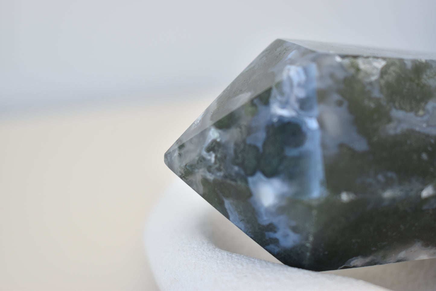 Lagre Moss Agate Wand #1 353g