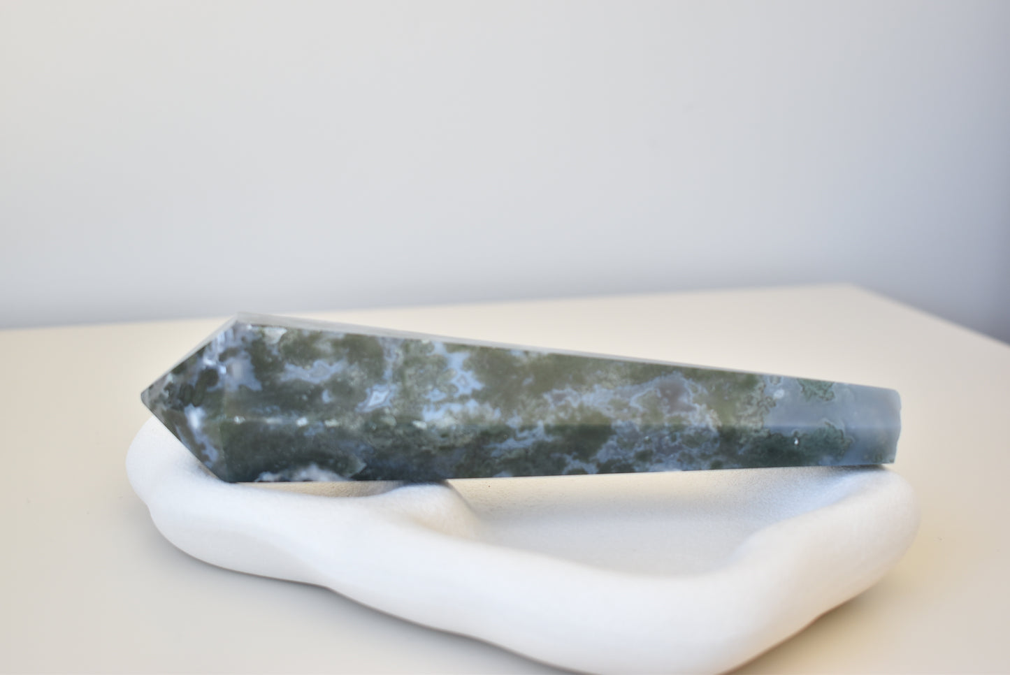 Lagre Moss Agate Wand #1 353g