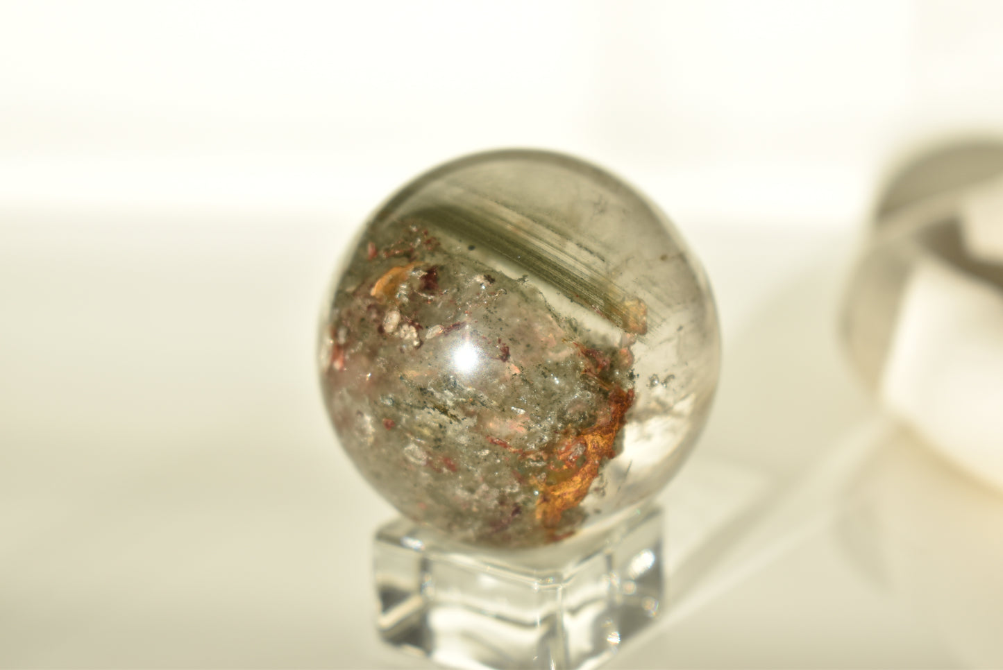 Garden Quartz Lodolite sphere #1