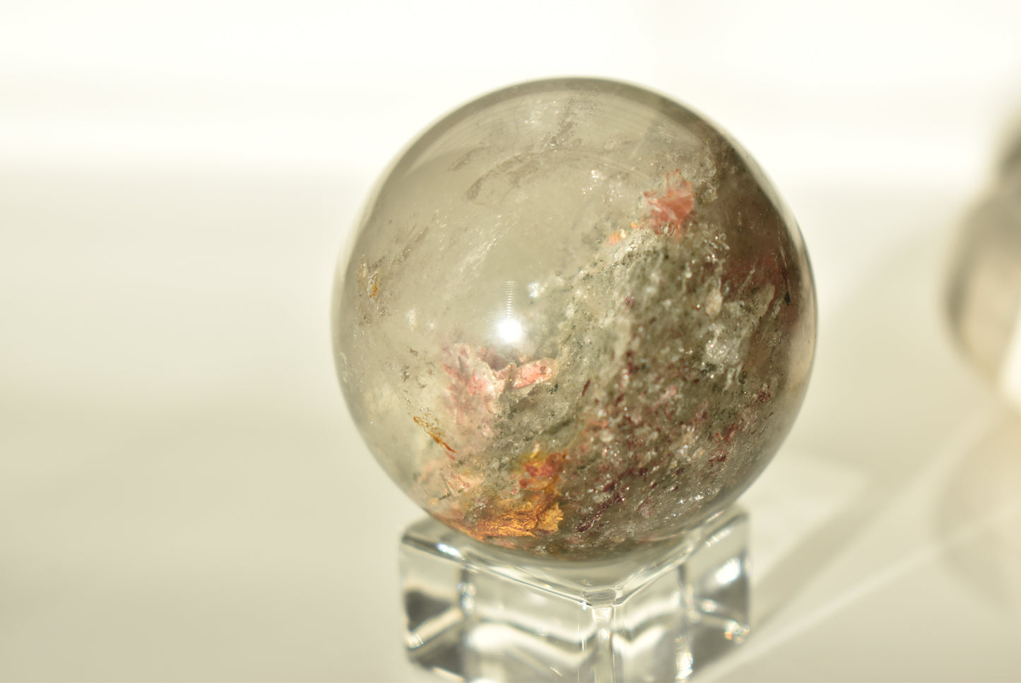 Garden Quartz Lodolite sphere #1