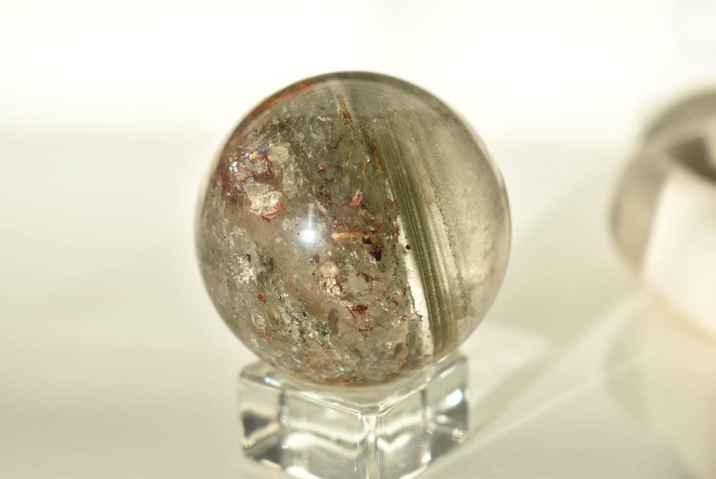 Garden Quartz Lodolite sphere #1