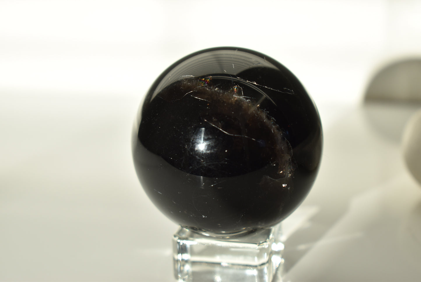 Dark Smoky Quartz Sphere With Start Flash #2
