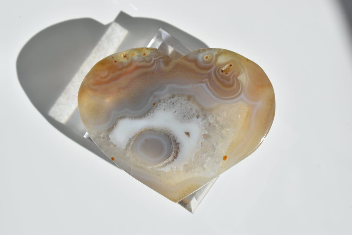 Agate Druzy Heart #2