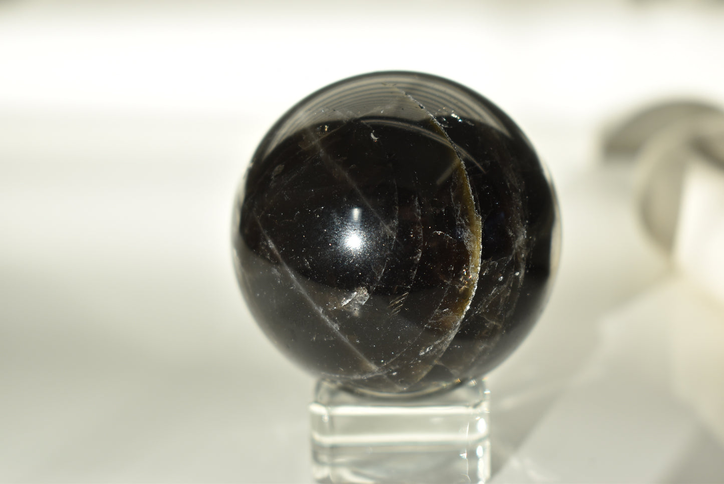 Dark Smoky Quartz Sphere With Start Flash #1