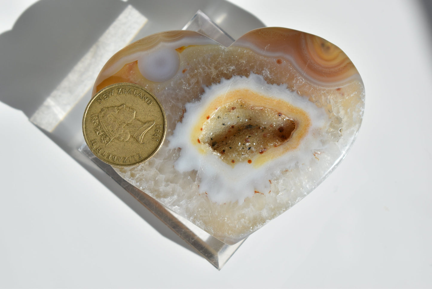 Agate Druzy Heart #2