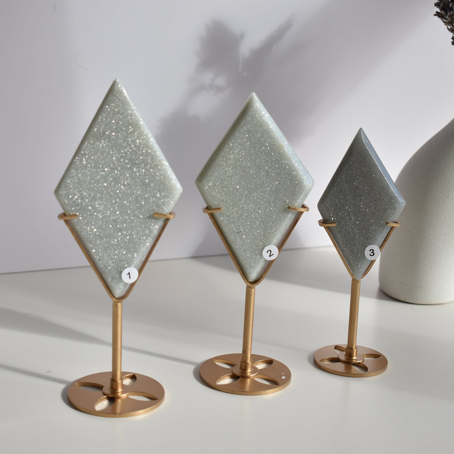 Sage Mica Diamond on Stand (Video)