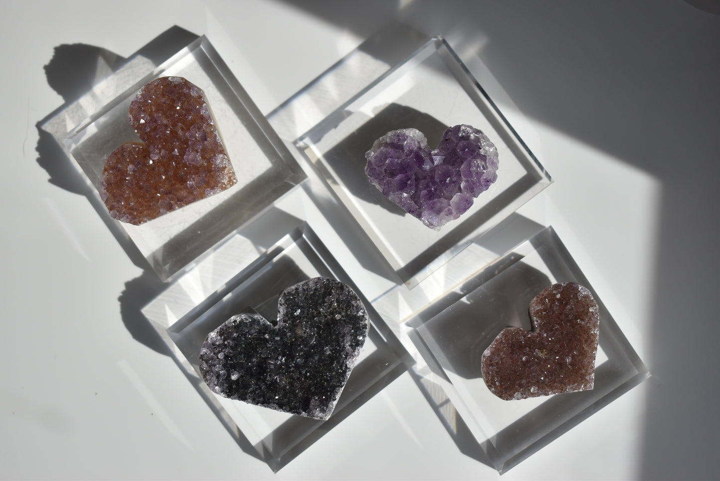 Amethyst Cluster Heart