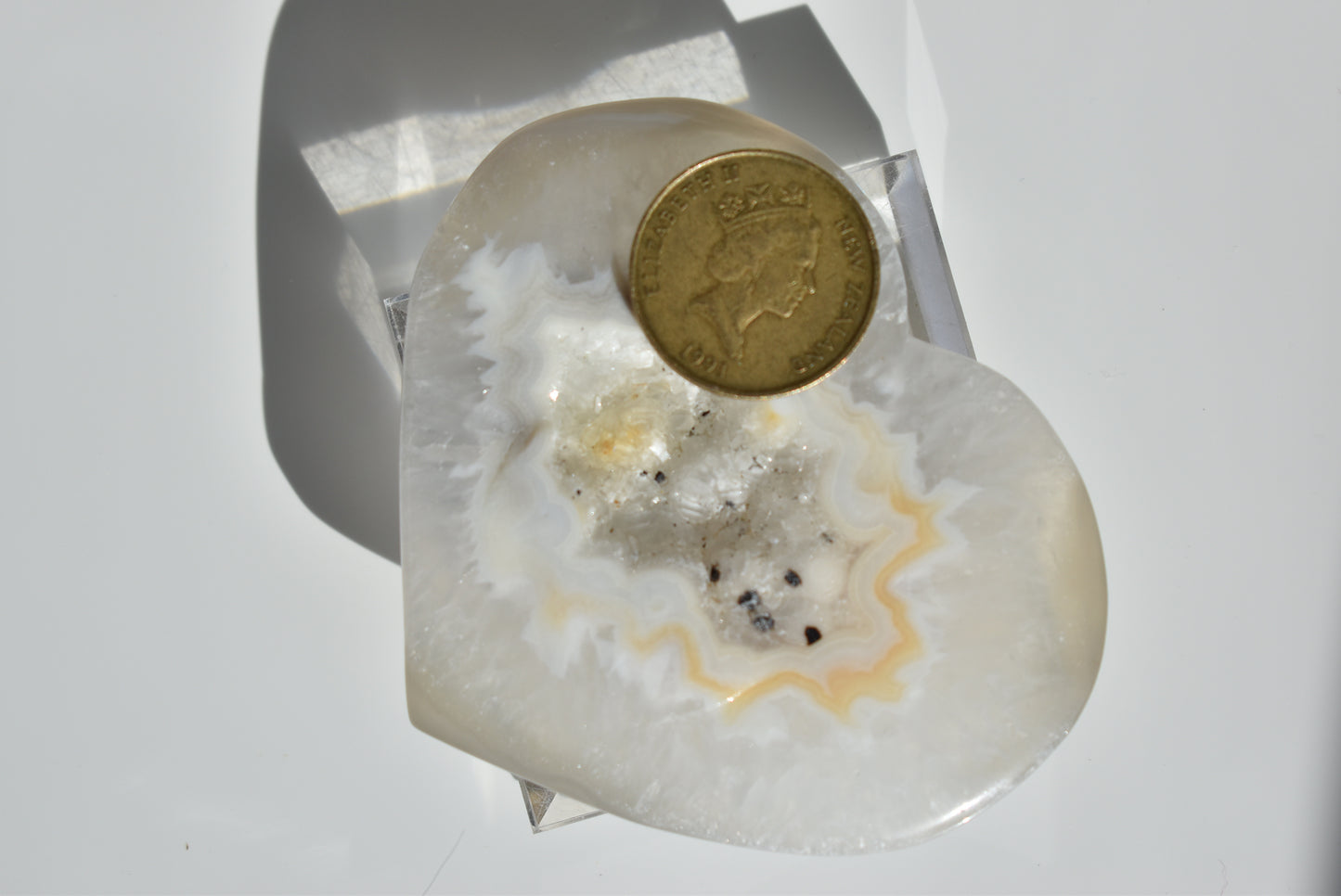 Agate Druzy Heart #1