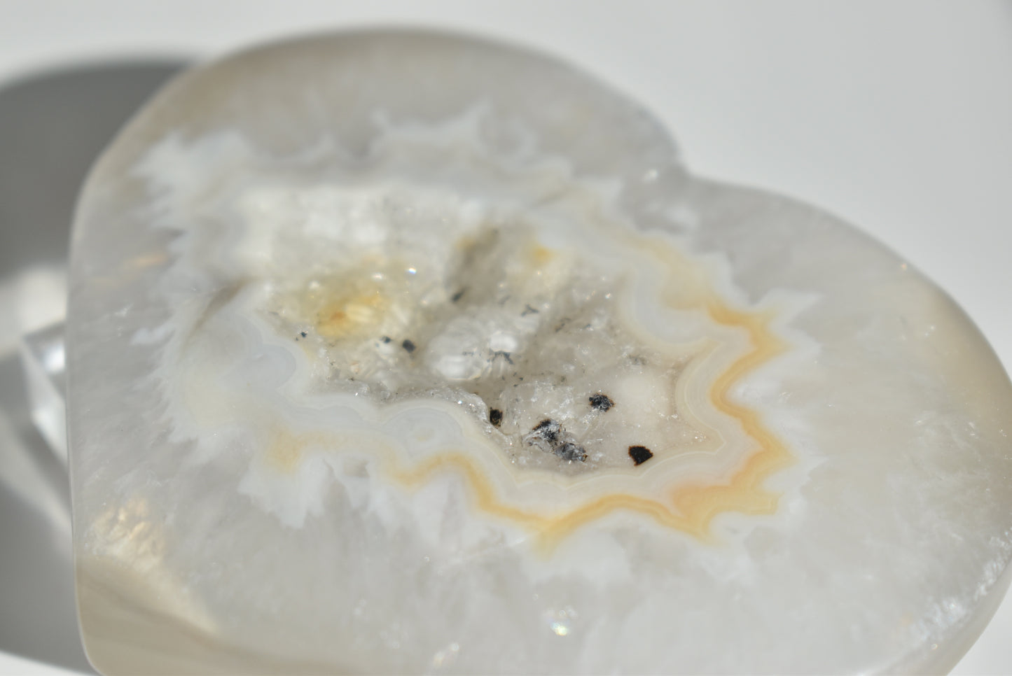 Agate Druzy Heart #1