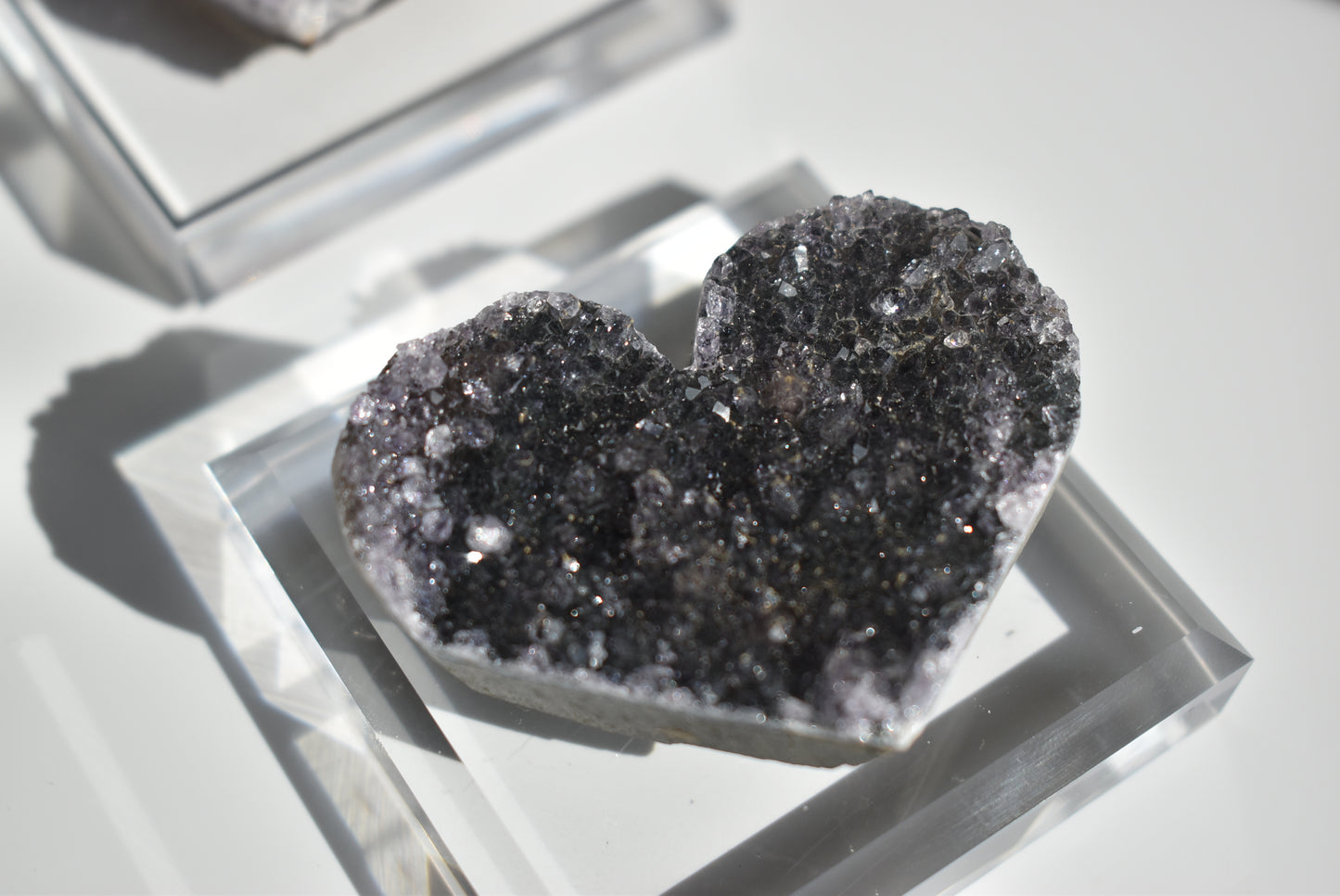 Amethyst Cluster Heart