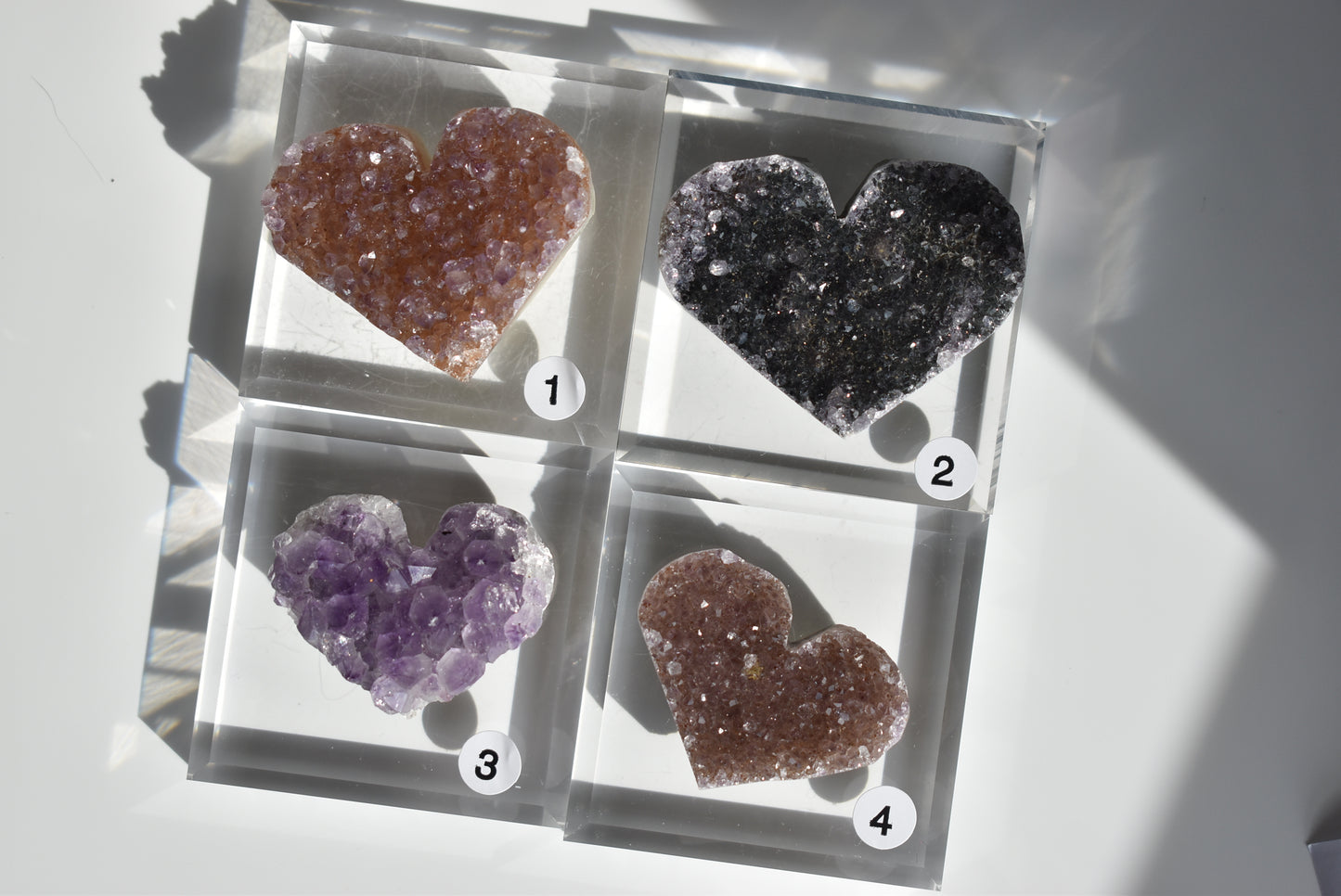 Amethyst Cluster Heart