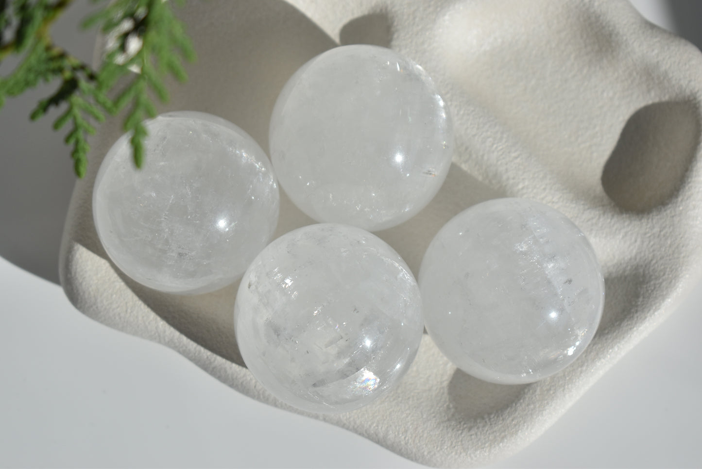 White Calcite Sphere 55mm