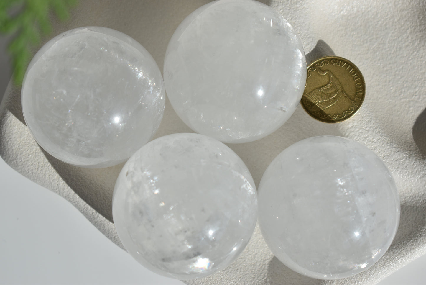 White Calcite Sphere 55mm