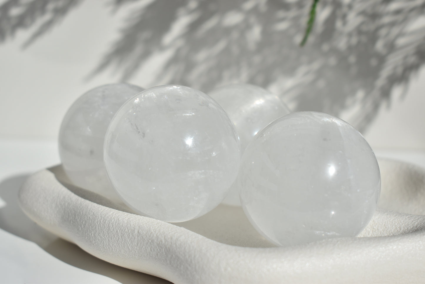 White Calcite Sphere 55mm