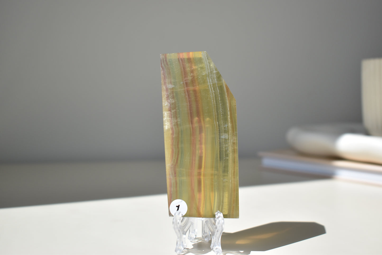 Pastel Rainbow Fluorite Slab #1 180g