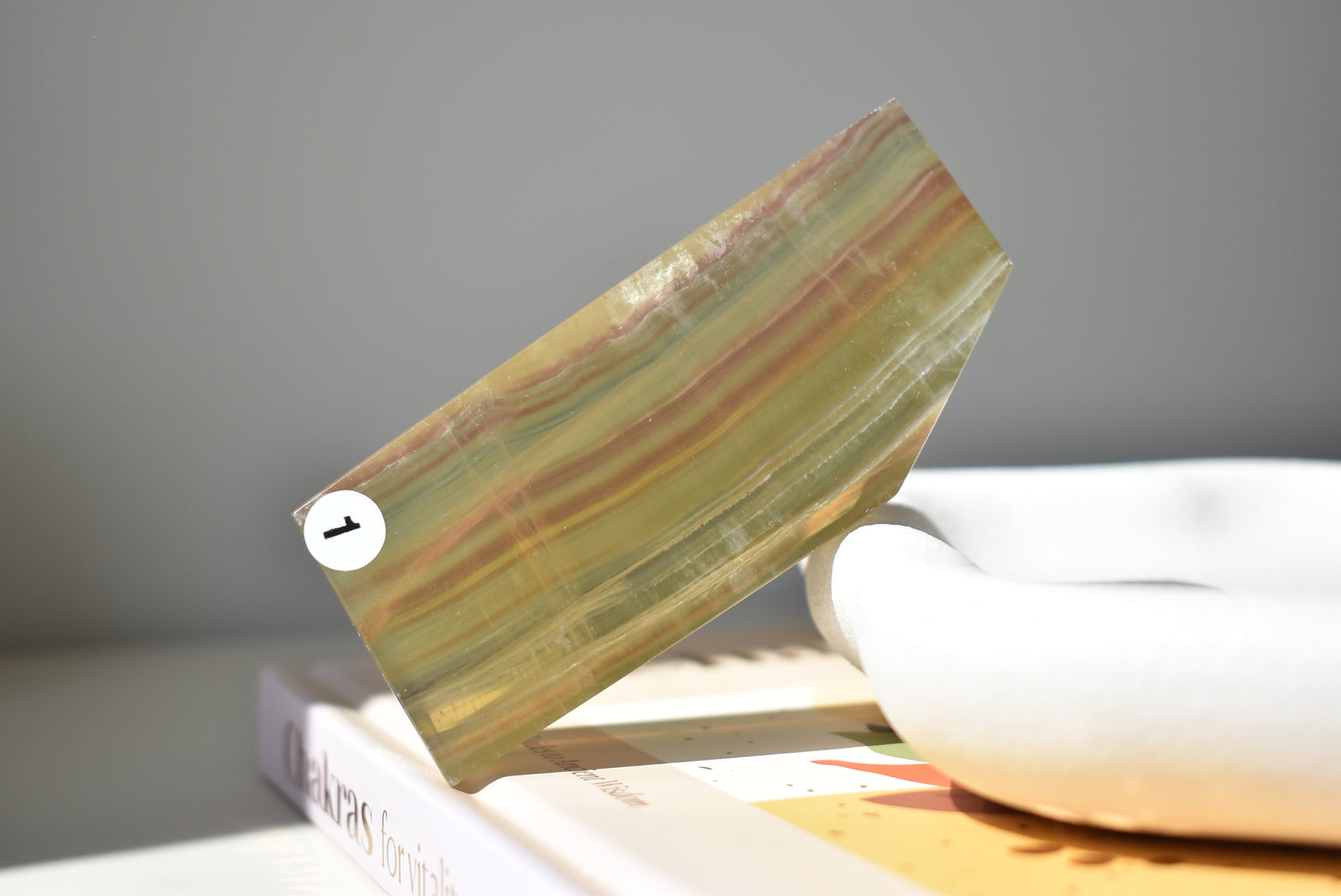 Pastel Rainbow Fluorite Slab #1 180g