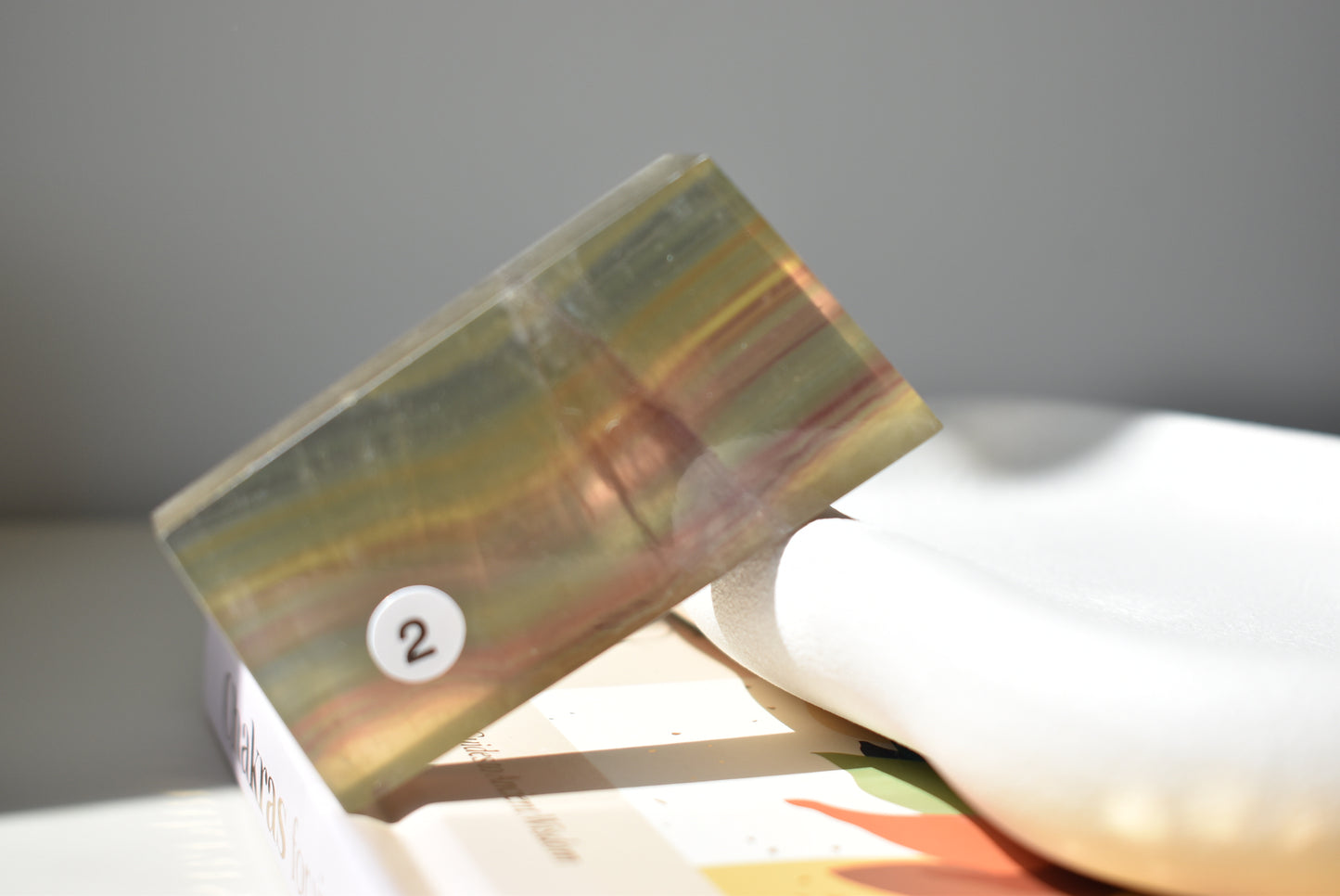 Pastel Rainbow Fluorite Slab #2 118g