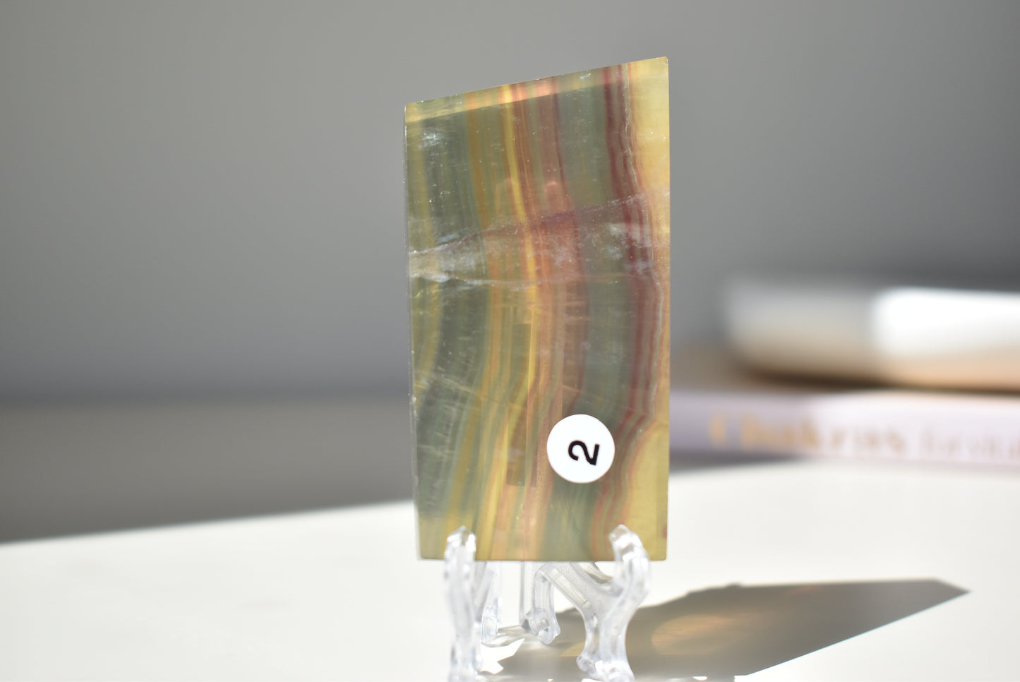 Pastel Rainbow Fluorite Slab #2 118g