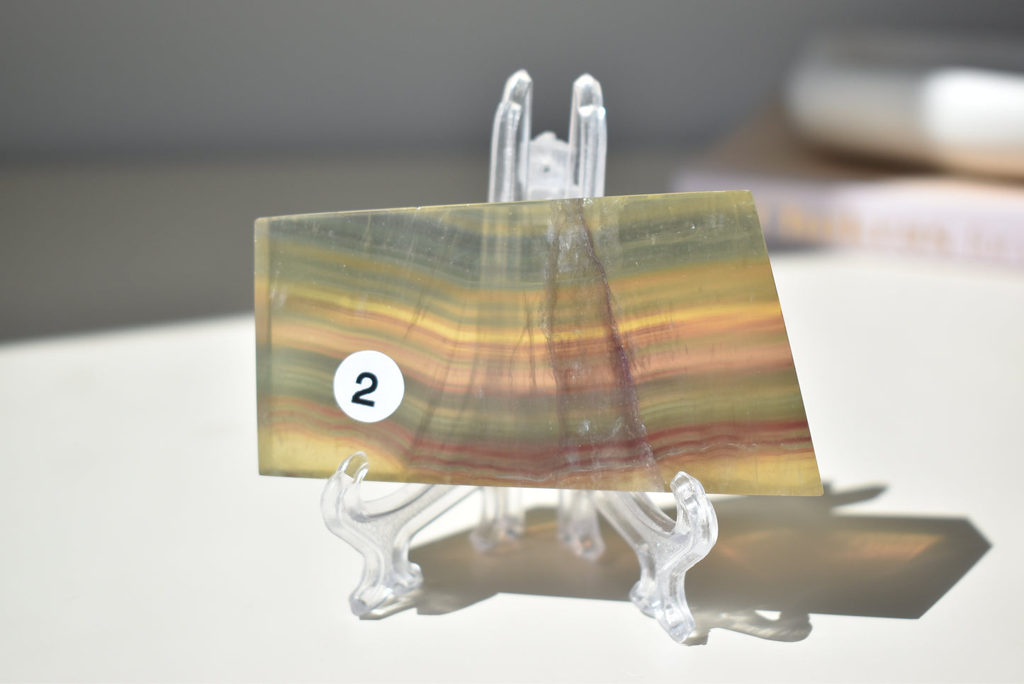 Pastel Rainbow Fluorite Slab #2 118g