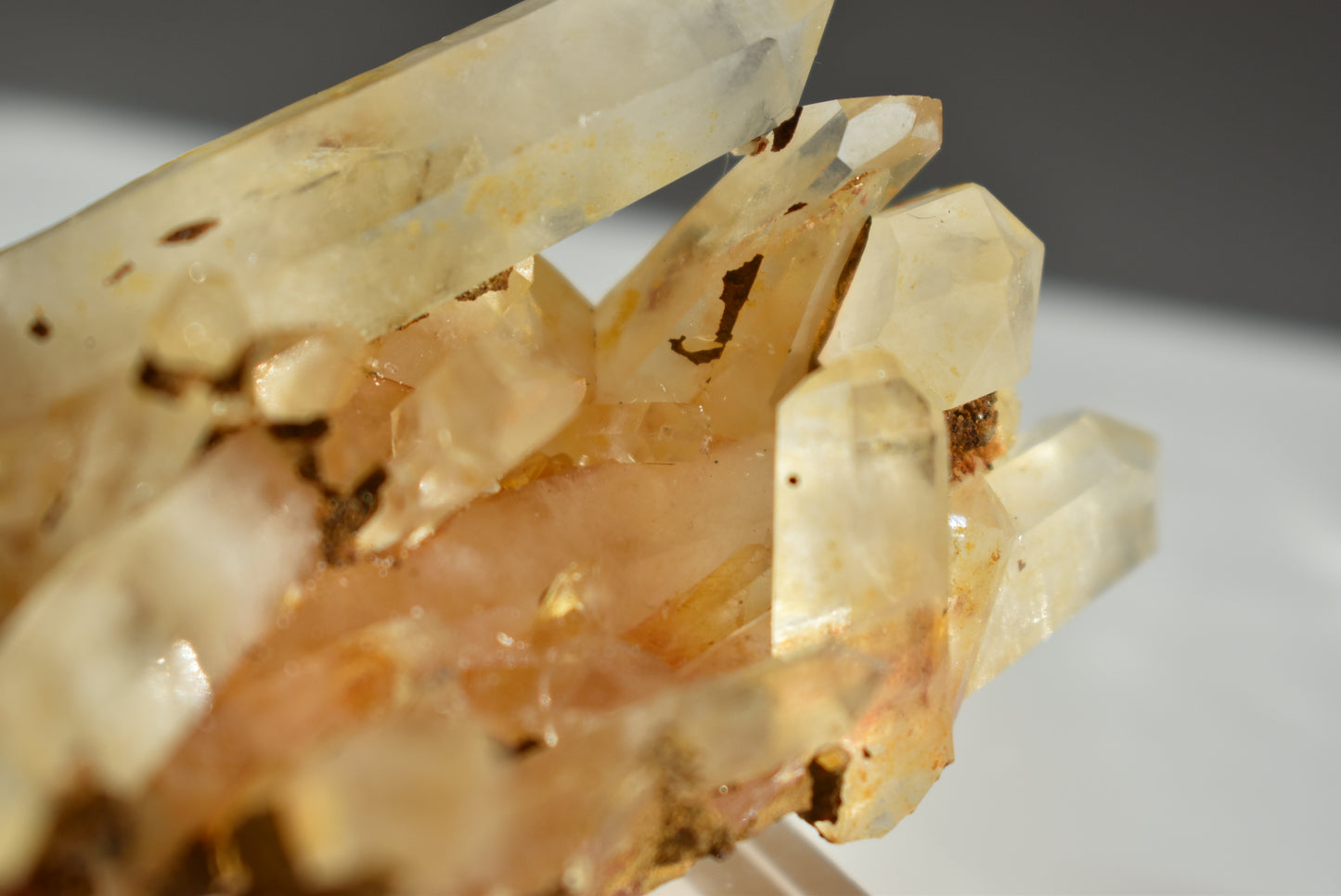 Brazil Orange Quartz Raw Baby Cluster #3
