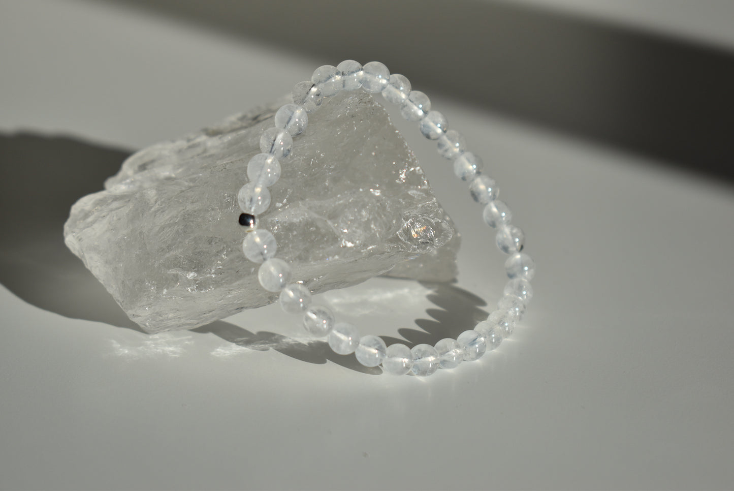 Blue Angel Feather Phantom Quartz Bracelet 6mm