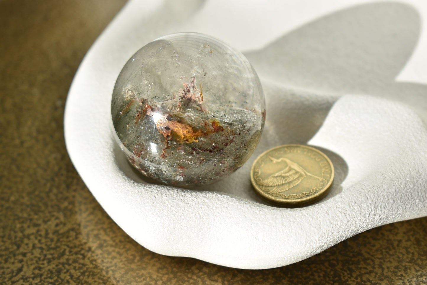 Garden Quartz Lodolite sphere #1