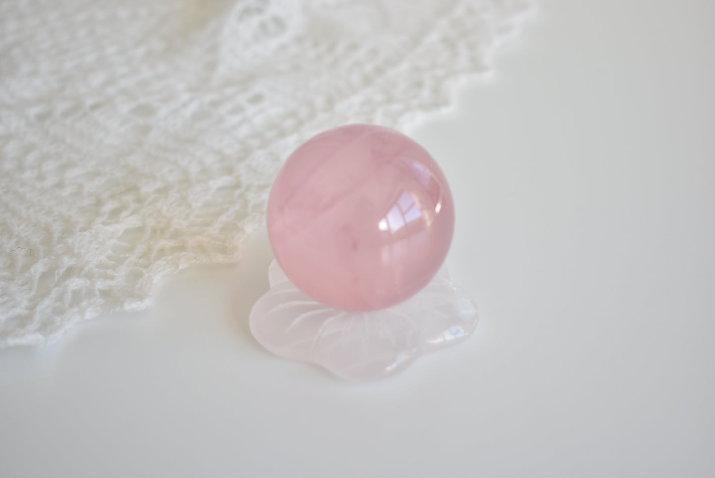 Clear Quartz Flower (Sphere Stand)
