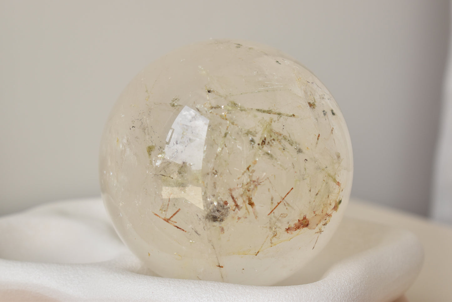 Large Rutilated Quartz Sphere 1.35kg