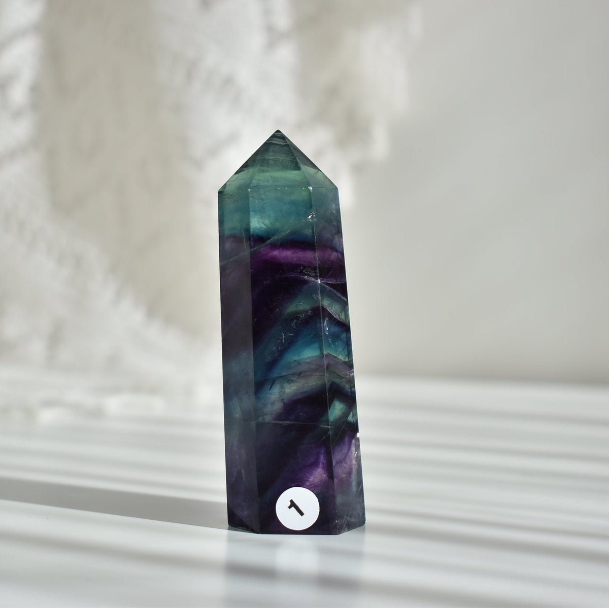 Blue Green Fluorite Point #1 (slightly tilted)