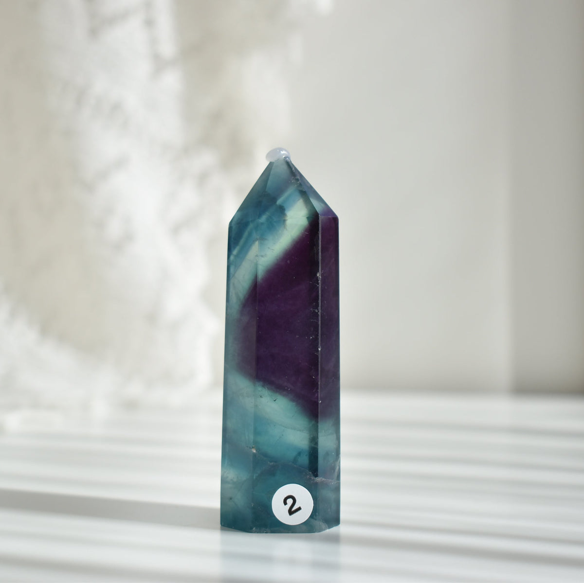 Blue Green Fluorite Point #2