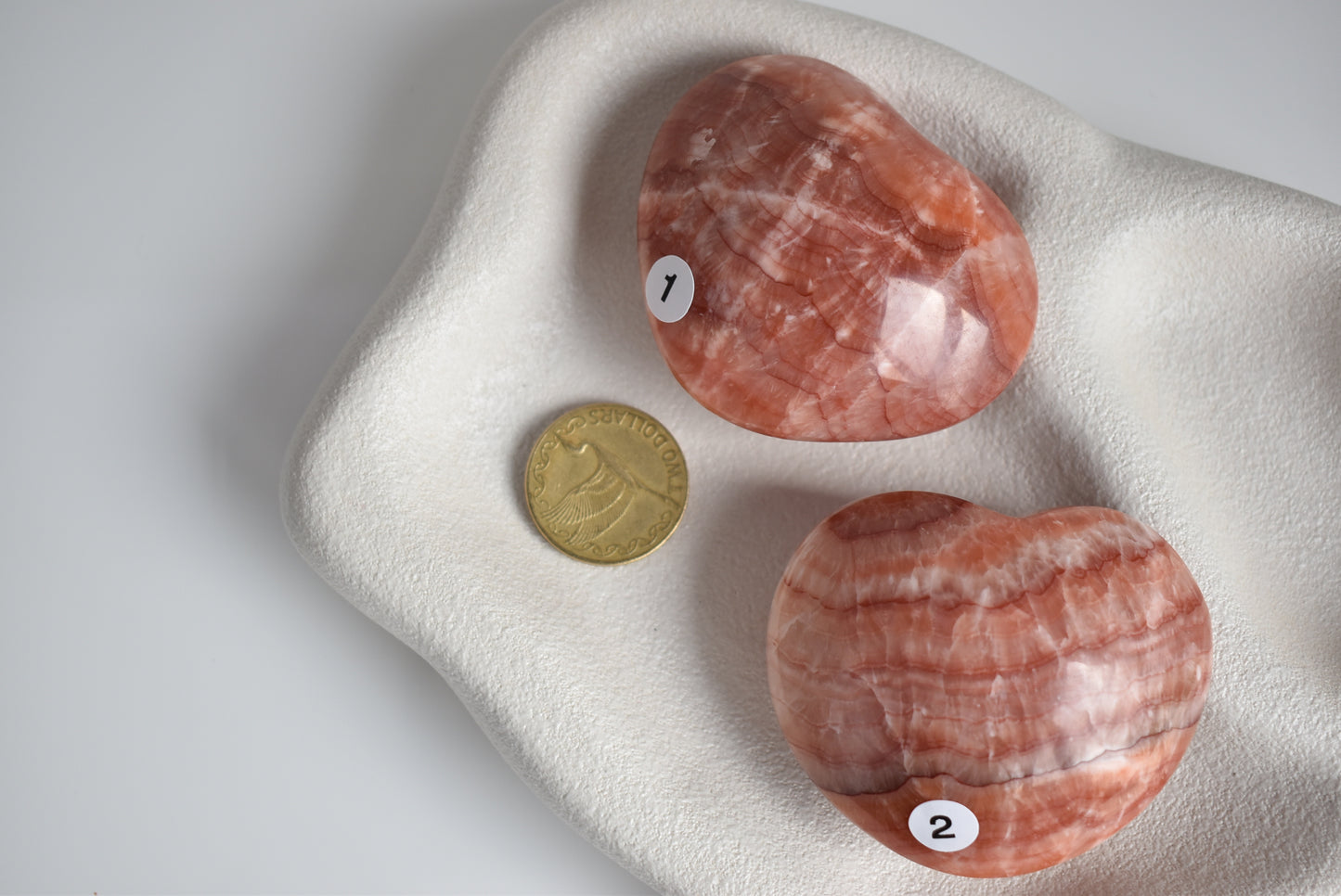 Banded Calcite Puffy Heart
