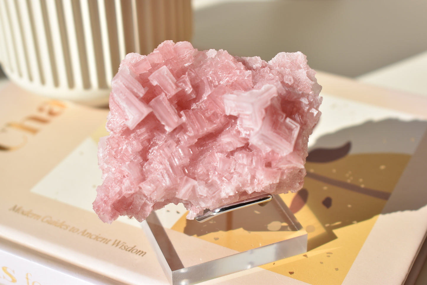 Pink Halite with Stand #3