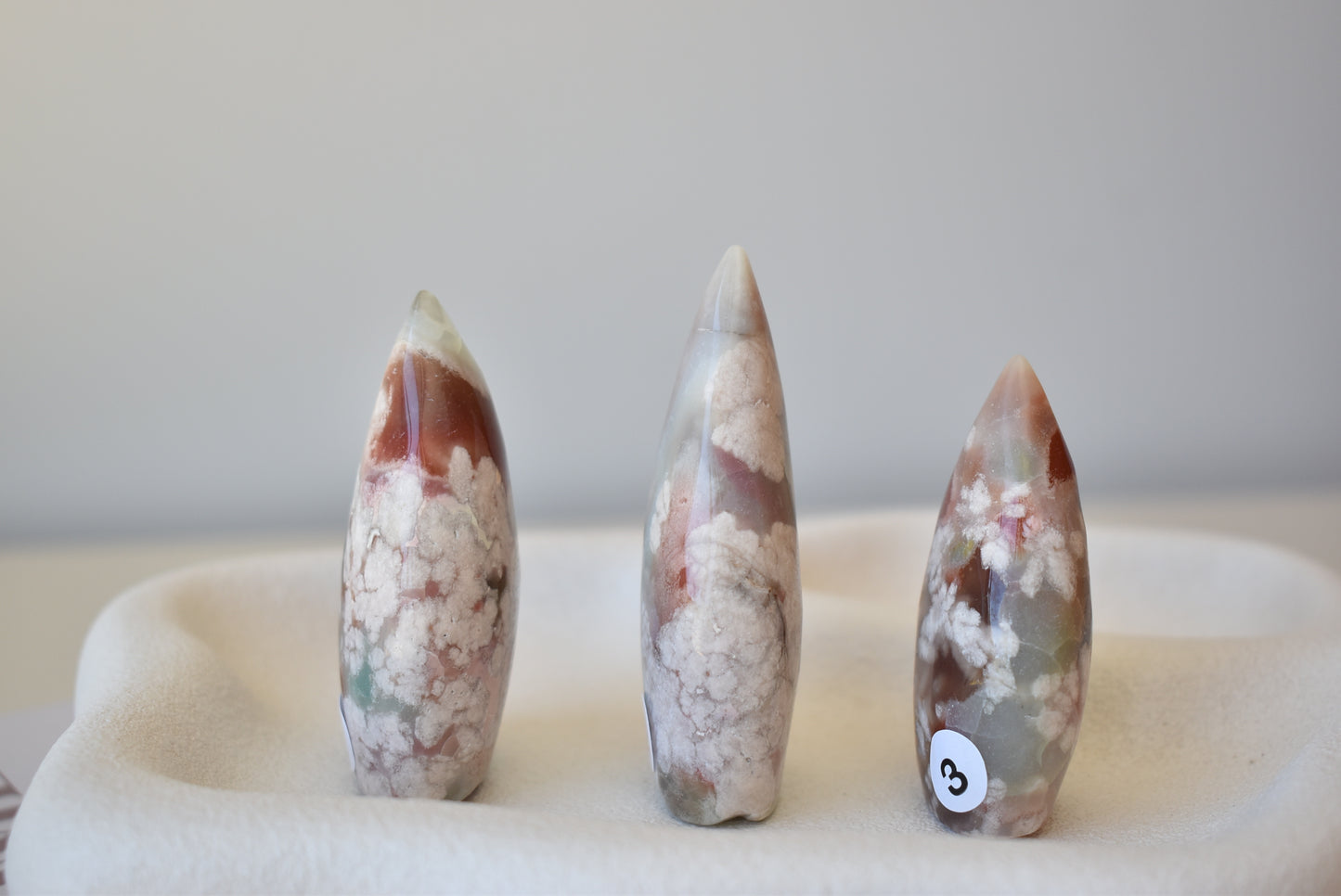 Red & Green Flower Agate Flame