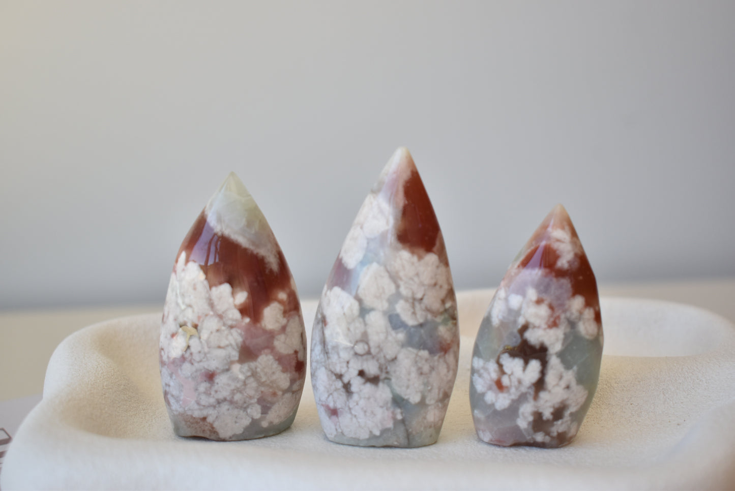 Red & Green Flower Agate Flame